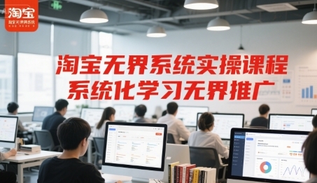 淘宝无界系统实操课程，系统化学习无界推广