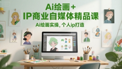 Ai绘画+IP商业自媒体精品课，Ai绘画实操，个人ip打造